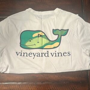 Vineyard Vines White T-Shirt with Whale Logo